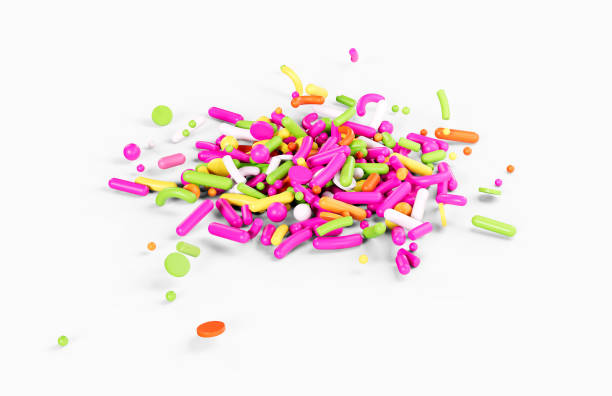 istock 3d Colorful Sugar Sprinkles, Decoration For Cake And Bakery On isolated Background, 3d illustration 1926674997