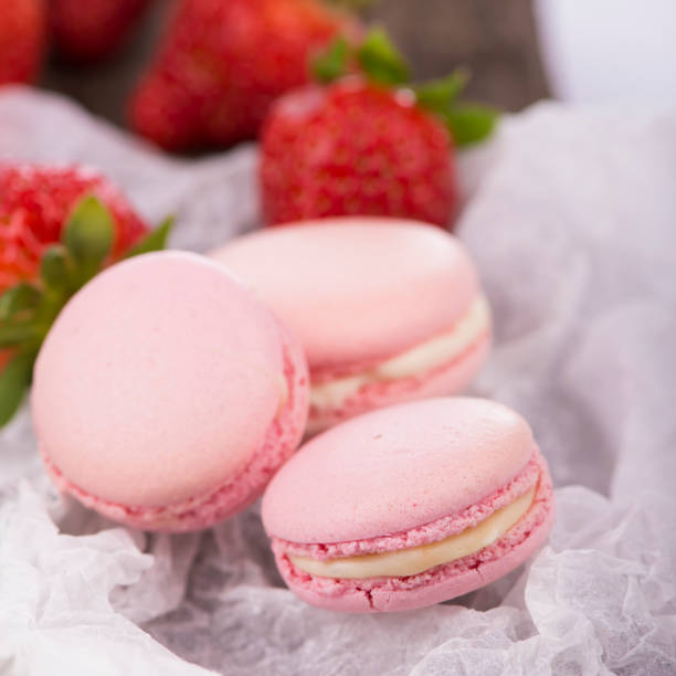 istock Macaroon on a wooden background 1926744654