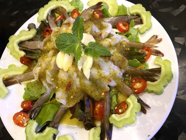 istock Shrimp soaked in fish sauce with garlic chilli. 1926759945