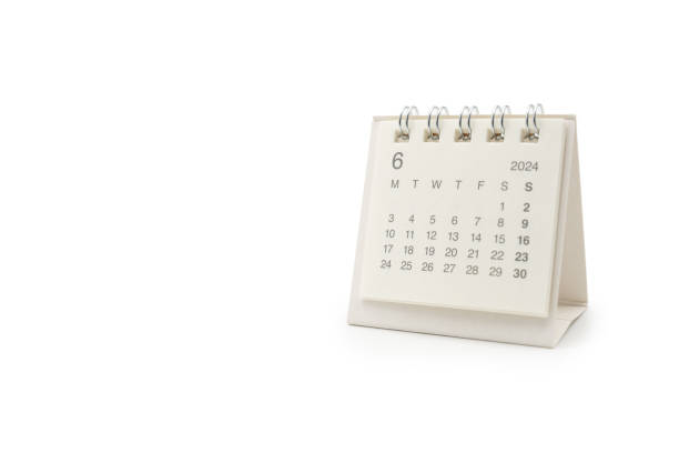 istock Simple desk calendar for June 2024 1926821668