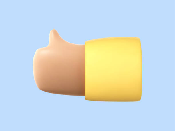istock 3D cartoon thumb up icon. Hand gesture of like, Ok, good, success or approve. Vector 3d Illustration 1926834587