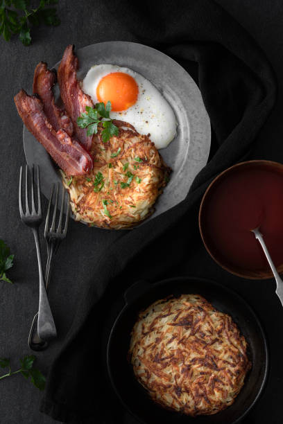 istock Homemade Hash browns on a dark background 1926839979