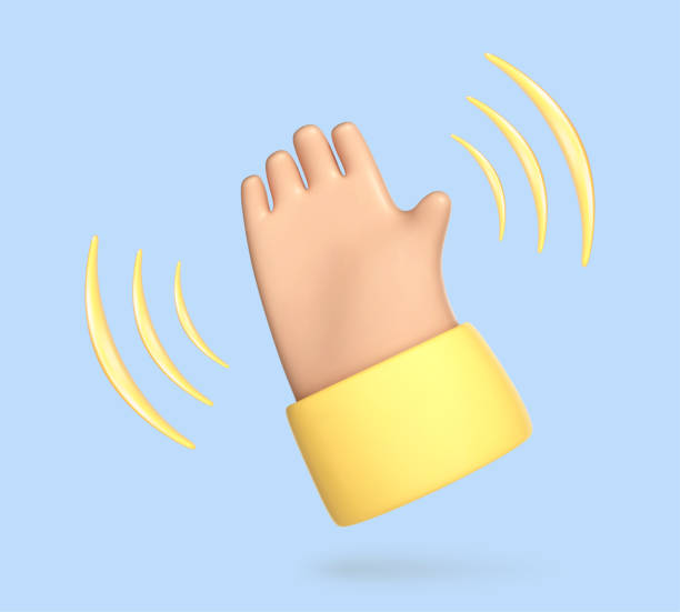 istock 3D cartoon hand waving icon. Hand gesture. Hello and Goodbye symbol. Vector 3d illustration 1926843214