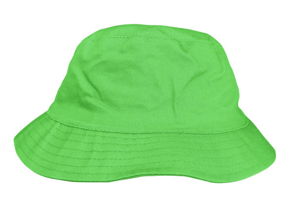 istock Green bucket hat isolated on white background 1926853284