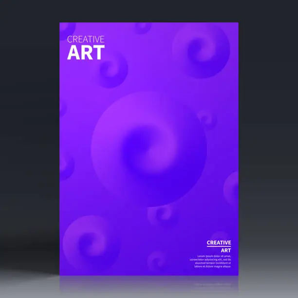 Vector illustration of Brochure template layout, Purple cover design, business annual report, flyer, magazine