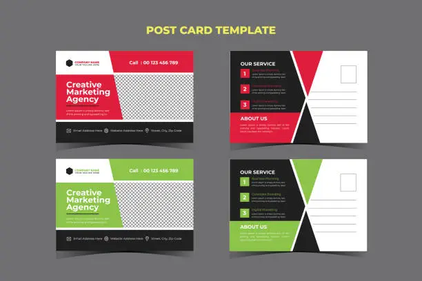 Vector illustration of Post card Business Template Design