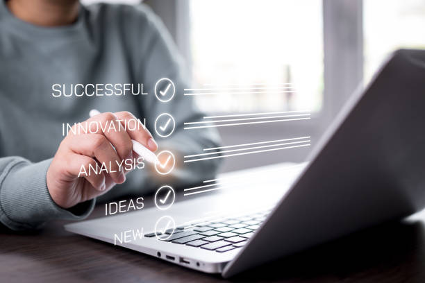 istock Checklist and clipboard task documentation management Online survey, form checklist by laptop computer, Document Management Checking System, online documentation database and process manage files. 1926893849