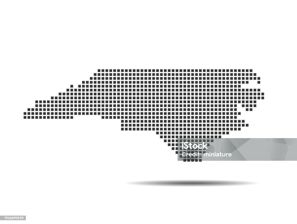 Abstract Nc State North Carolina Map Stock Illustration - Download Image Now - Abstract ...
