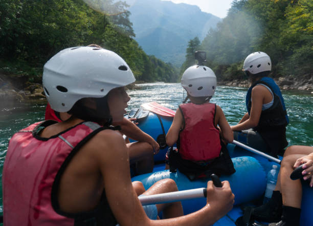istock Family on river rafting 1926901701