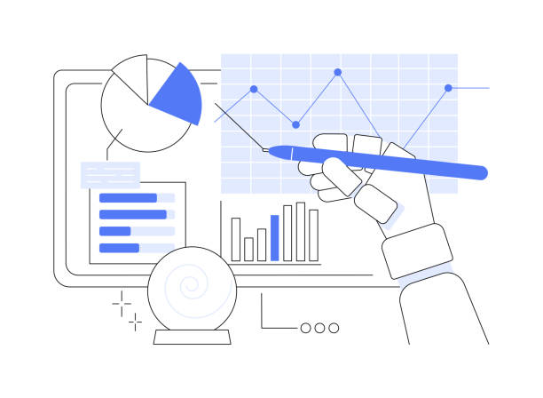 AI-Generated Predictive Insights abstract concept vector illustration. Data Analysis. Predictive insights into future trends based on historical data. AI Technology. abstract metaphor.
