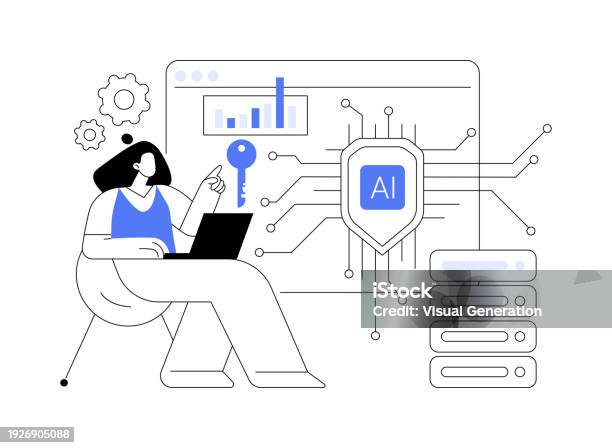 Aienhanced Data Security Abstract Concept Vector Illustration Stock ...