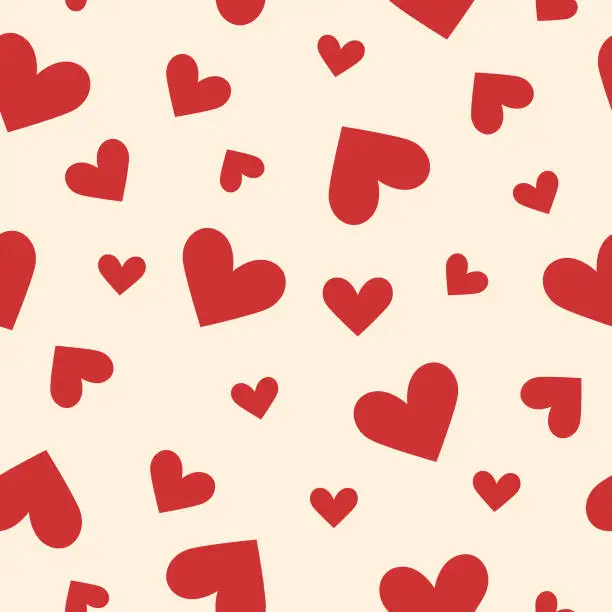 Vector illustration of Hearts pattern