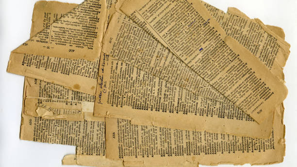 istock Horizontal background of old pages 1926981889