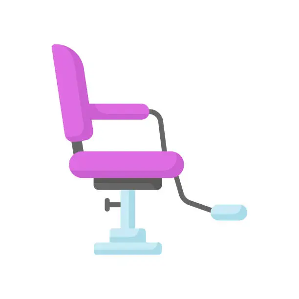Vector illustration of Furniture for beauty salon, hairdresser chair, barber chair vector design.