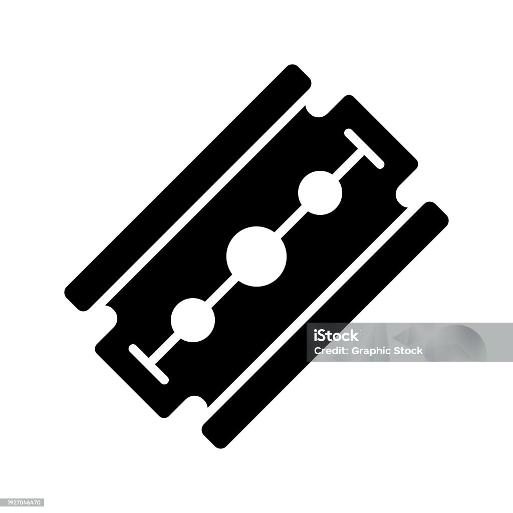 Half Razorblade Vector Razor Blade Vector Design Isolated On White Background Stock ...