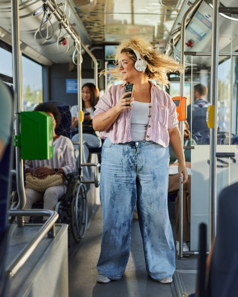istock Listening music in a bus! 1927080022