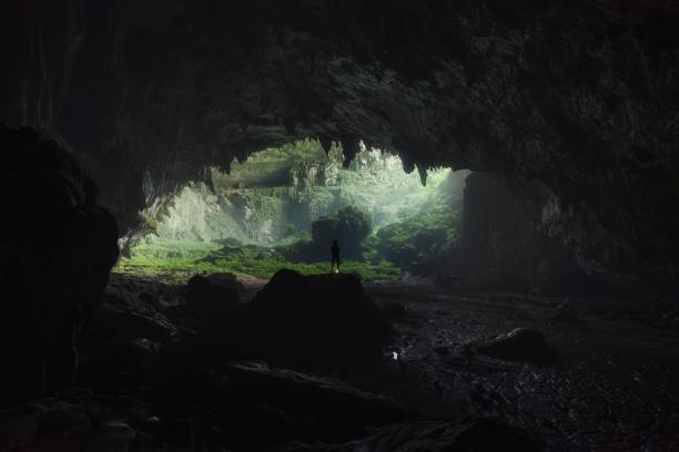 istock Mysterious underground karst caves in China 1927115976