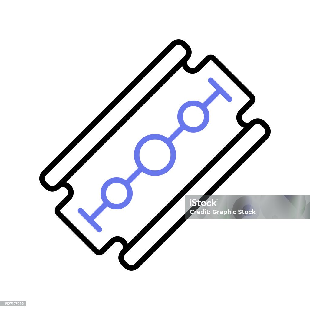 Half Razorblade Vector Razor Blade Vector Design Isolated On White Background Stock ...