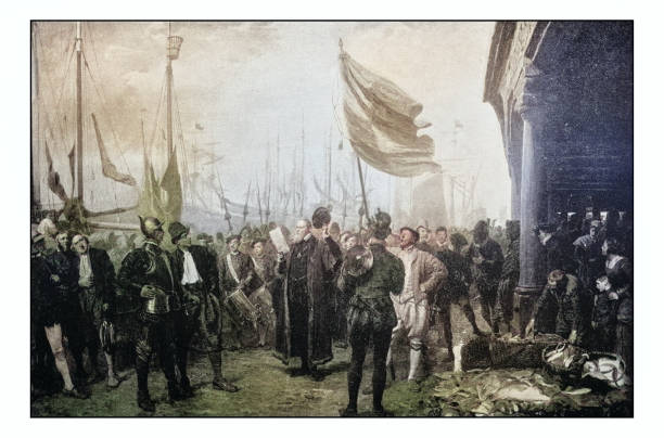 istock Antique photo of paintings: Revolution 1927138191