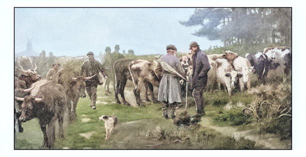 istock Antique photo of paintings: Herding 1927162056