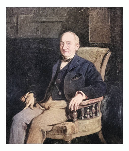 istock Antique photo of paintings: Man portrait 1927165771