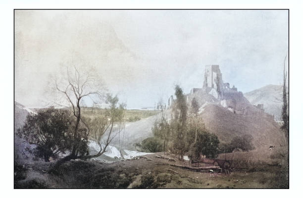 istock Antique photo of paintings: Landscape 1927169496
