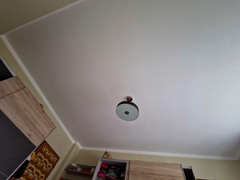 Modern lamp on ceiling
