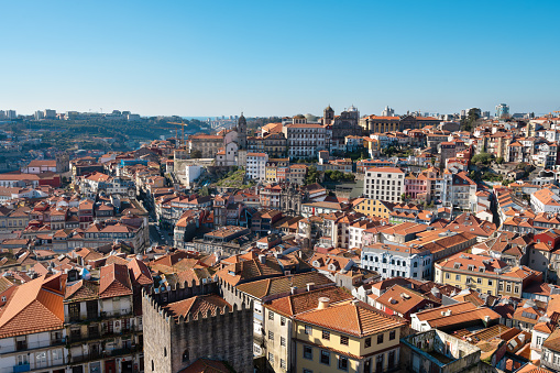 Panorama Skyline of Porto city, Portugal. High quality photography