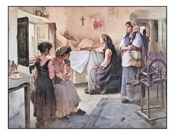 istock Antique photo of paintings: Deathbed 1927207818