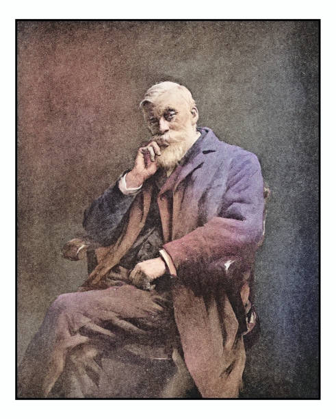 istock Antique photo of paintings: Man portrait 1927219643