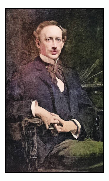 istock Antique photo of paintings: Man portrait 1927234700