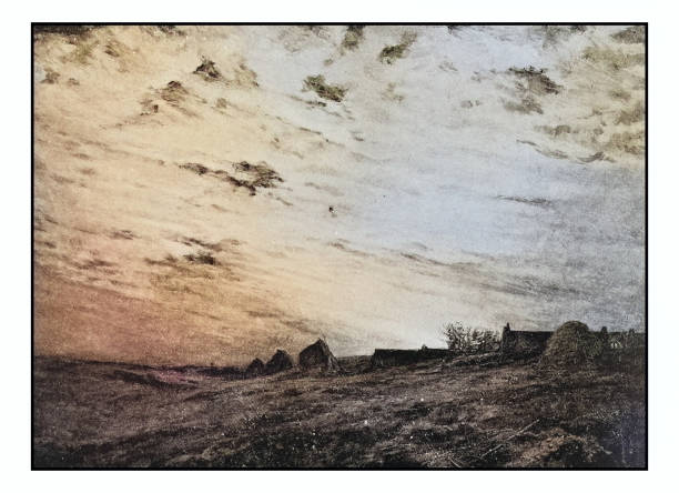 istock Antique photo of paintings: Landscape 1927241141