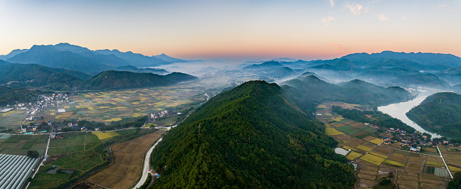 Photovoltaic power generation equipment scene on the mountain