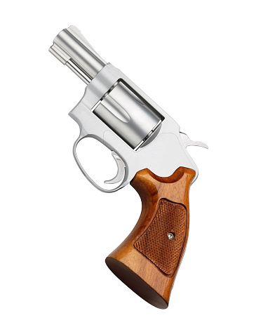revolver isolated on white background