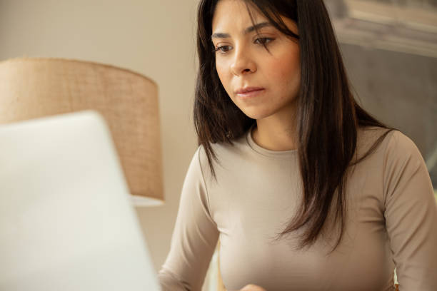 istock Young woman is working at coffee shop. 1927290616