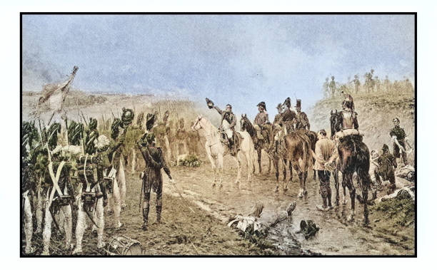 istock Antique photo of paintings: Napoleon's Waterloo 1927311296