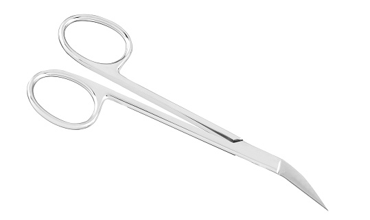 Nail scissors isolated on white background