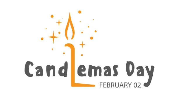 Vector illustration of Candlemas Day, february 2 - Vector, illustration.