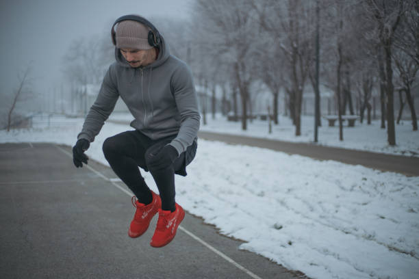istock A young athletic athlete jumps on the road 1927358050