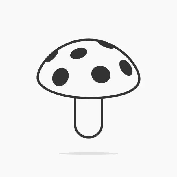 Vector illustration of Orange amanita mushrooms