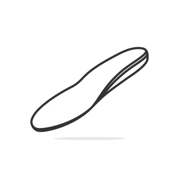 Vector illustration of Comfortable shoes arch support insoles