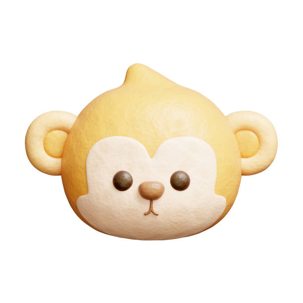 istock 3D cute monkey, Cartoon animal character, 3D rendering. 1927461596