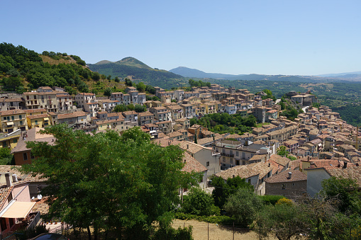 View of Muro Lucano,  old town in Potenza province, Basilicata, Italy