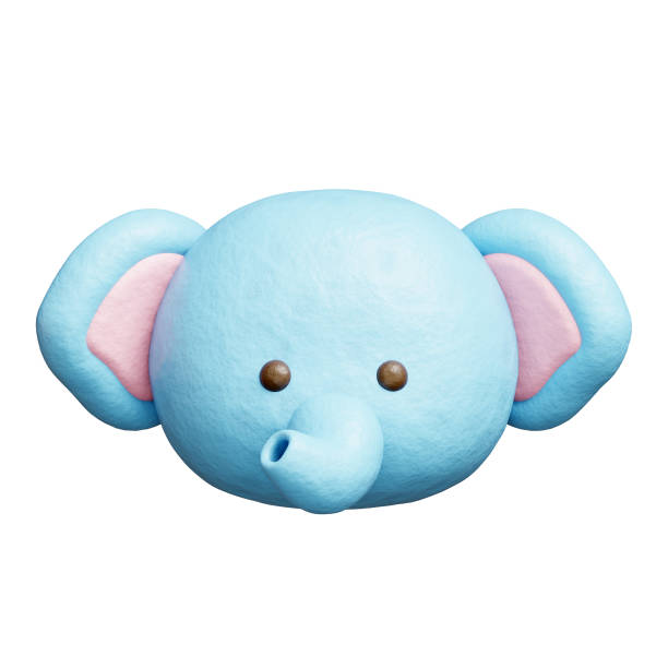 istock 3D cute elephant, Cartoon animal character, 3D rendering. 1927468930