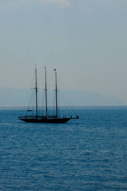 Tourists travelling by sea on a gorgeous summer day