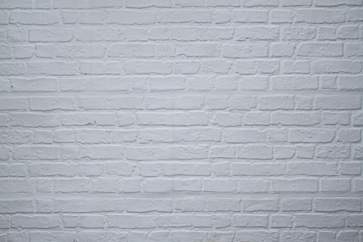 white painted brick wall texture for background