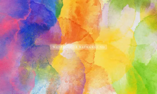 Vector illustration of Multicolor of stain splash watercolor background