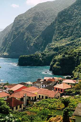 Old traditional village hidden in a tropical forest in Madeira