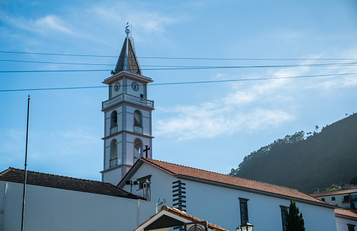 Old traditional village hidden in a lush forest in Madeira