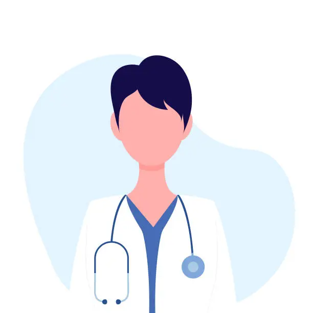 Vector illustration of Female doctor